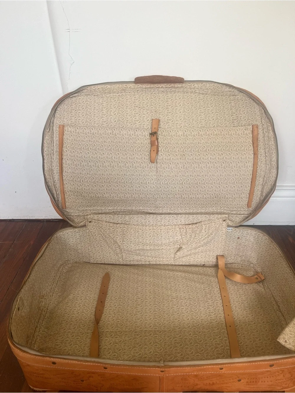 Vintage Grant's Naturals Tooled Leather Luggage Suite